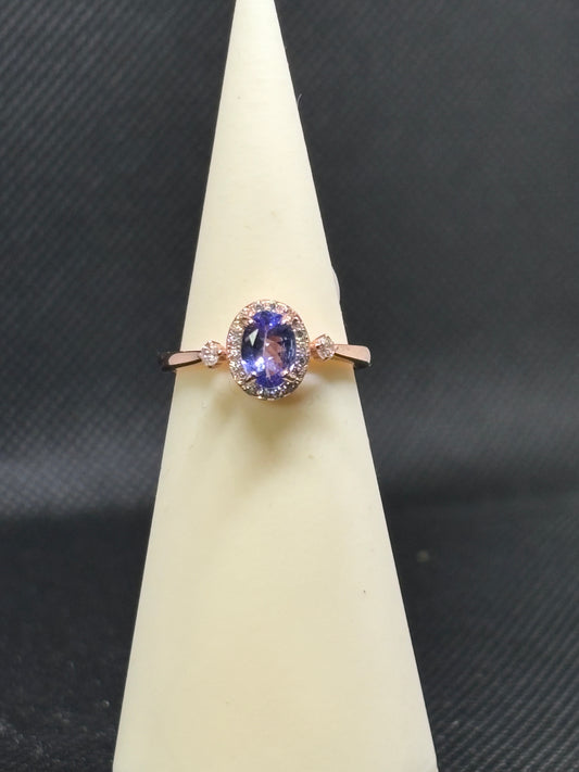 Tanzanite rose gold