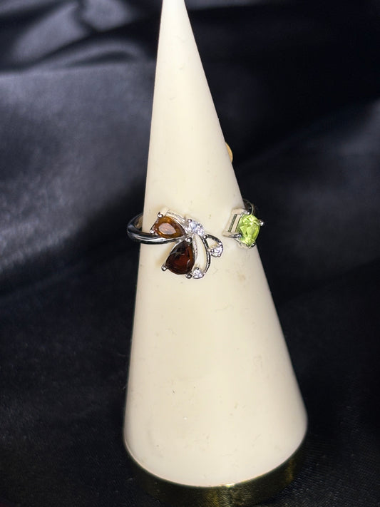 Tourmaline (certifiée) avec Péridot